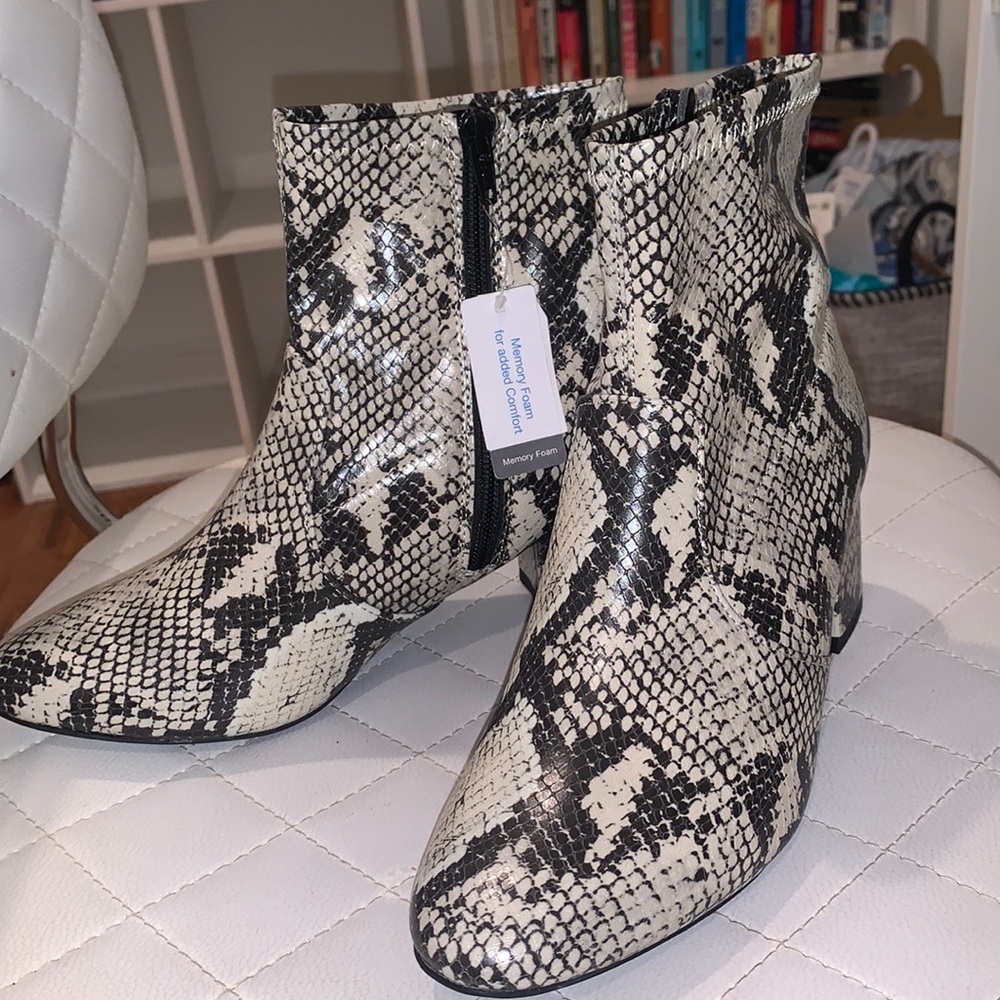 Snakeskin Booties BRAND NEW